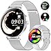 LIGE Smart Watch for Women Answer/Make Calls,1.43" AMOLED Ultra-thin Female Smartwatch with 100+Sports Modes Heart Rate Sleep Monitor, IP68 Waterproof Ladies Smartwatch for Android iOS,Silver