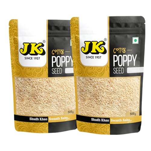 Image of JK Poppy Seeds, | Khus Khus Posto | Whole Khus Khus | Posto Dana | Indian Posto Dana | Khas Khas | 100% Pure (1Kg 500gx2)