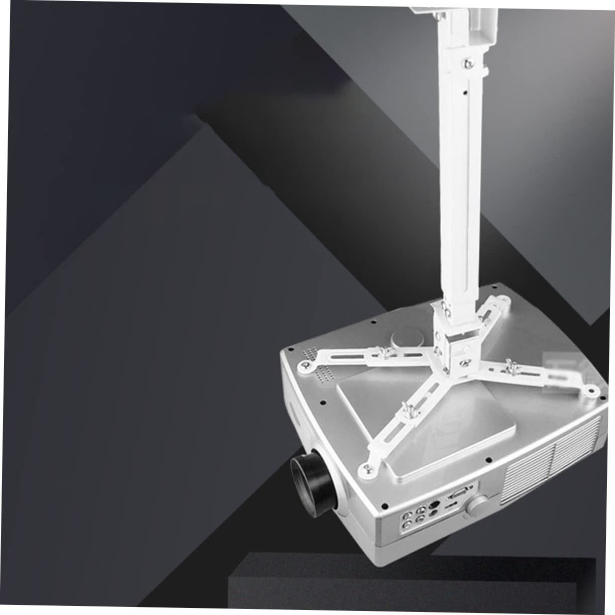 NUOBESTY Supporto da Soffitto per Proiettore Regolabile in Altezza in Acciaio Alta Resistenza Design Orientabile per Home Cinema