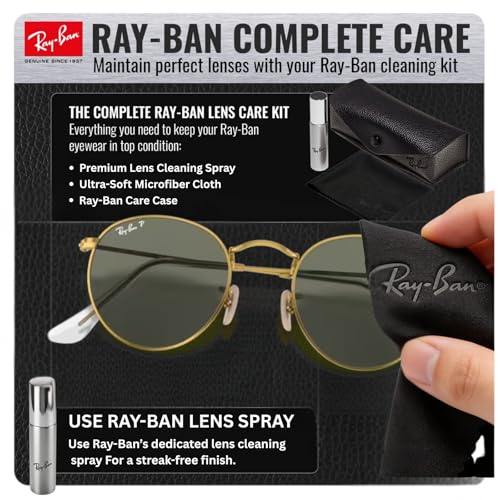 Image of Ray-Ban RB3447 ROUND METAL Round Shaped Sunglasses for Men with Official RAYBAN Eyewear Kit