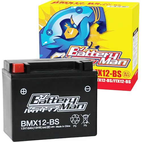 Amazon | バッテリーマン YTX12-BS 互換 バイクバッテリー BMX12-BS 液
