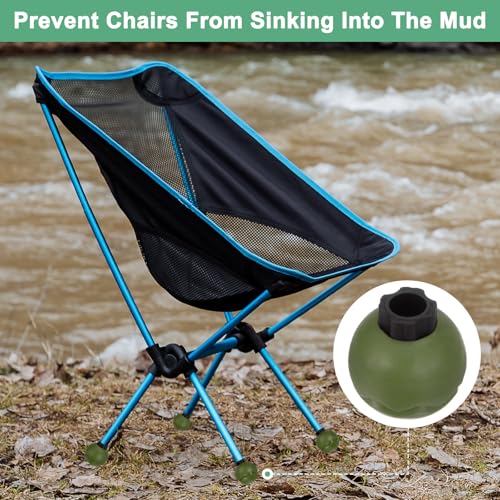 Pieds à billes pour chaise de camping sur herbe et sable fin