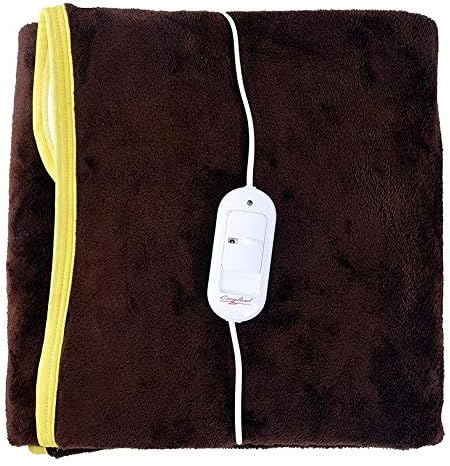 Polyester 450 TC Electric Bed Warmer (Brown_Full)