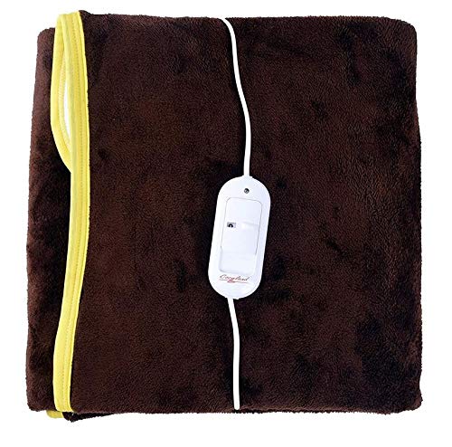 Polyester 450 TC Electric Bed Warmer (Brown_Full)