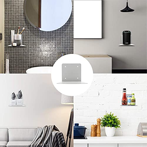 Eapele Floating Book Shelves For Wall, Steel Constructed Hidden Bookshelf With Mounting Hardware (Grey, 4Pcs) #TOP5