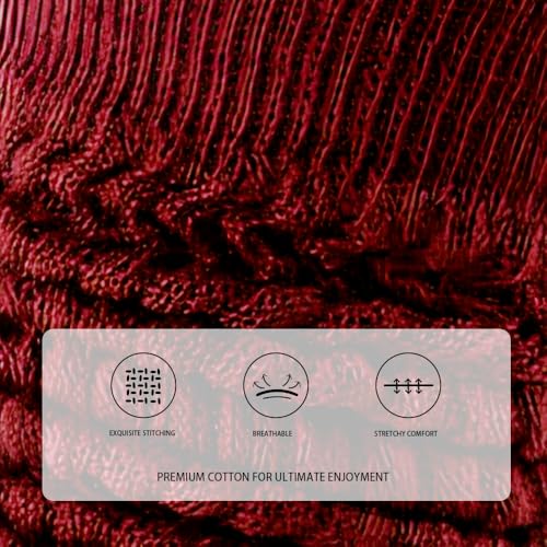 Image of Long Pilates Toe Socks for Women with Grips, Non-Slip Sticky Yoga Socks for Barre, Dance, Pilates Gifts (2 Pairs，Red /Black)