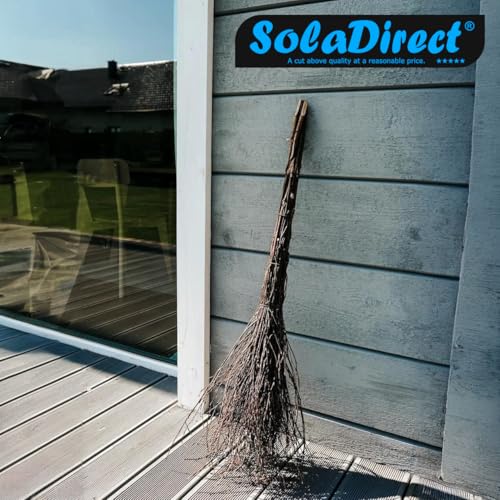 SolaDirect Handmade Birch Twig Broom - Eco-Friendly, 39 Inch Long - Ideal for Garden, Patio, and Home Cleaning - Sturdy, Traditional Wooden Broom with Ergonomic Design - Witches Style - Image 6