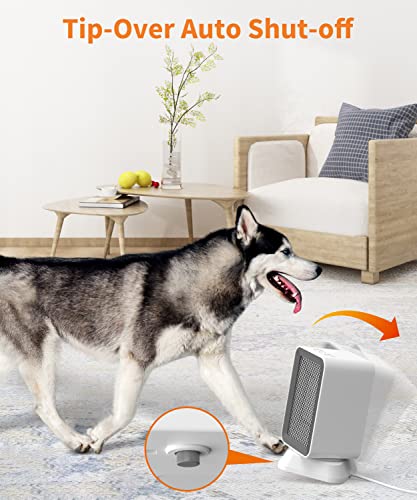 Tyzu Space Heaters For Indoor Use, 1500W Electric Space Heater With Widespread Oscillation, Overheating & Tip-Over Protection, Ptc 3S Fast Heating Ceramic Room Heater For Office Under Desk Quiet #TOP3