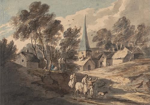 Affiche Gainsborough Voyageurs à cheval toile 60x90cm