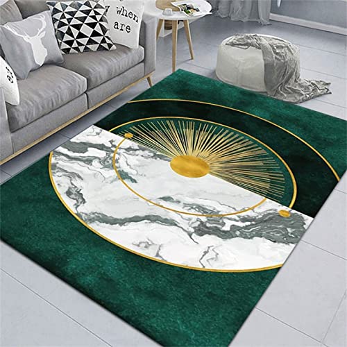 Tapis de chambre garçon ado vert déco Noël géométrique - 2