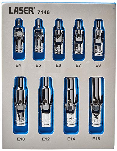 Jeu de douilles articulées Laser 7146 pour réparer son moteur sans bloquer
