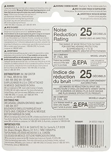 3M 90586-80025T TEKK Protection Corded Reusable Earplugs