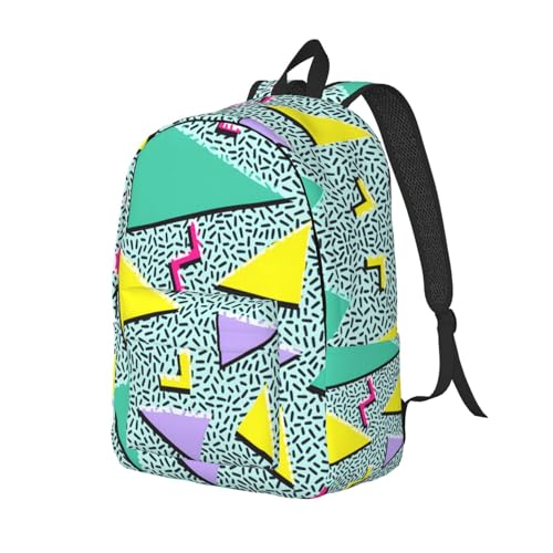 Retro 80s 90s 80'S 90'S Fashion Backpack for Girls Boys Women Lightweight Canvas Bookbag Casual Daypack for Travel Outdoor Camping, 17 Inches4