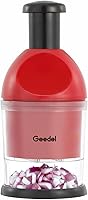 Geedel Manual Food Chopper - Dishwasher Safe Slap Onion Vegetable Cutter for Garlic Nuts Salads Veggies - Easy Clean Hand Dicer