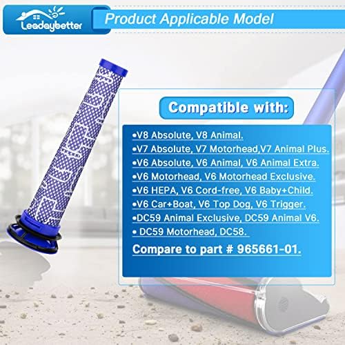 Leadaybetter Filter Replacement for Dyson Animal DC58 DC59, view 2