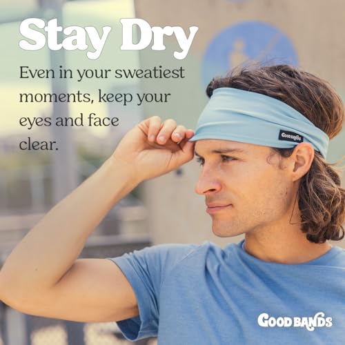 Image of Sweatband for Men and Women - Unisex Non Slip Headband that Wicks Moisture and Eliminates Excess Sweat - Durable & Long-Lasting - Running, Sports, Gym