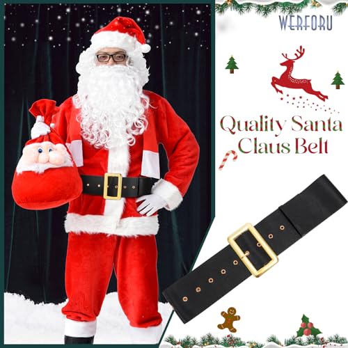 WERFORU Santa Claus Belt Christmas Costume Black Pirate Wide Belt2