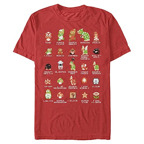 Nintendo t-shirt homme rouge à manches courtes NNTD0075-10001006 en taille L
