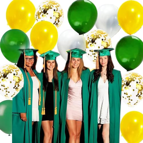 Image of Graduation Party Decorations Green Yellow 2026 /Green Yellow Graduation Decorations /Green Gold Balloons of 20pcs for Tractor Birthday Decor (Pack of 3)
