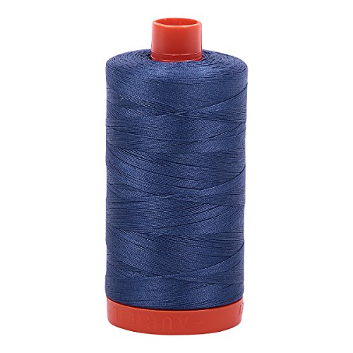 Image of Aurifil A1050-2775 Solid 50wt 1422yds Steel Blue Mako Cotton Thread