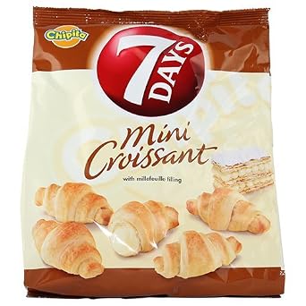 7 Days Mini Croissants with Millefeuille Filling From Greece - 10 Packs X 72g 2.5 Ounches Per Pack | From Greece, 3.63 Ounces Per Pack