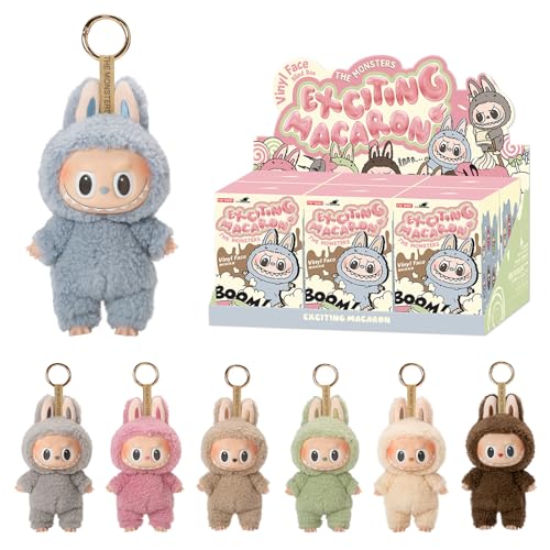 POP MART The Monsters Tasty Macarons Vinyl Face Blind Box Figures, Random Design Box Toys for Modern Home Decor, Collectible Toy Set for Desk Accessories, Whole Set