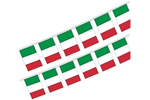 Celebrate Italian Theme Party with Vibrant Italian String Pennant Banner Decorations