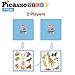 PicassoTiles 56pc Magnetic Animal Speed Matching Game + Art Drawing Board, Pair Matching Puzzle, Educational Family Games, Board Games, All-in-one Easel Chalkboard & Whiteboard with Art Accessories