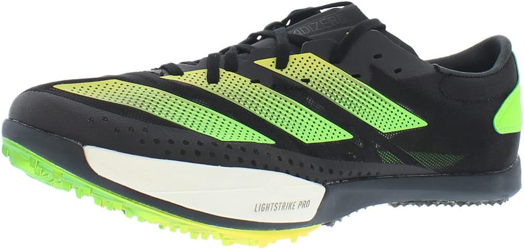 Adizero Ambition Unisex Shoes Size 11.5, Color: Core Black/Beam Yellow/Solar Green