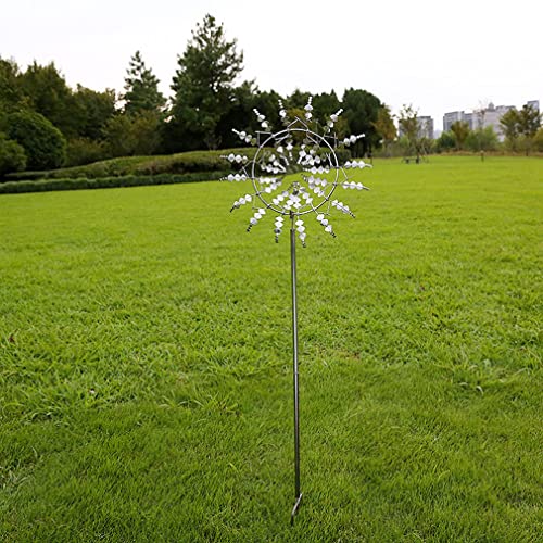 Unique And Magical Metal Windmill,3D Wind Powered Kinetic Sculpture, Metal Wind Spinner Solar, Lawn Solar Wind Spinners For Yard And Garden, Wind Catchers Metal Outdoor Patio Decoration Wind Sculpture #TOP3