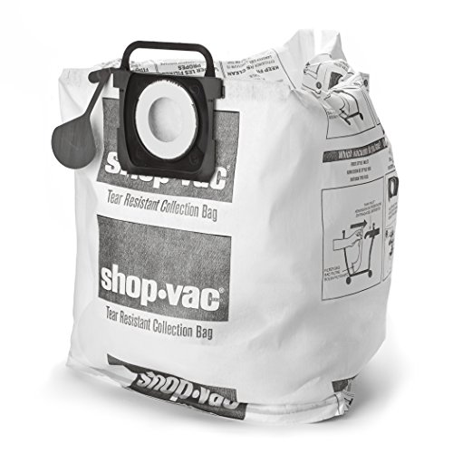 Image of Shop-Vac 9021333 5-10 Gallon Tear-Resistant Dry Collection Bags, White, Durable and Leak-Resistant, Ideal for Easy Disposal, (2-Pack)
