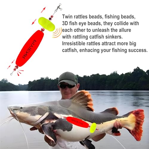 PIYIENR Catfish Float Rattler Rig Equipo de Pesca para Bagres con Flotadores y Anzuelos Circulares miniatura 4