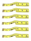 Dritz Vinyl Tape Measure with Metal Tip, 5/8 by 60 Inch (6 Yellow)