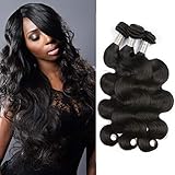 Cheap 8A Virgin Brazilian Hair 3 Bundles Body Wave 14 16 18 inch 100% Unprocessed Human Hair Weave Bundles Remy Hair Extension Nature Black Color For Women