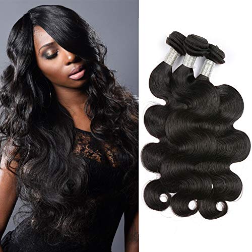 Cheap 8A Virgin Brazilian Hair 3 Bundles Body Wave 14 16 18 inch 100% Unprocessed Human Hair Weave Bundles Remy Hair Extension Nature Black Color For Women