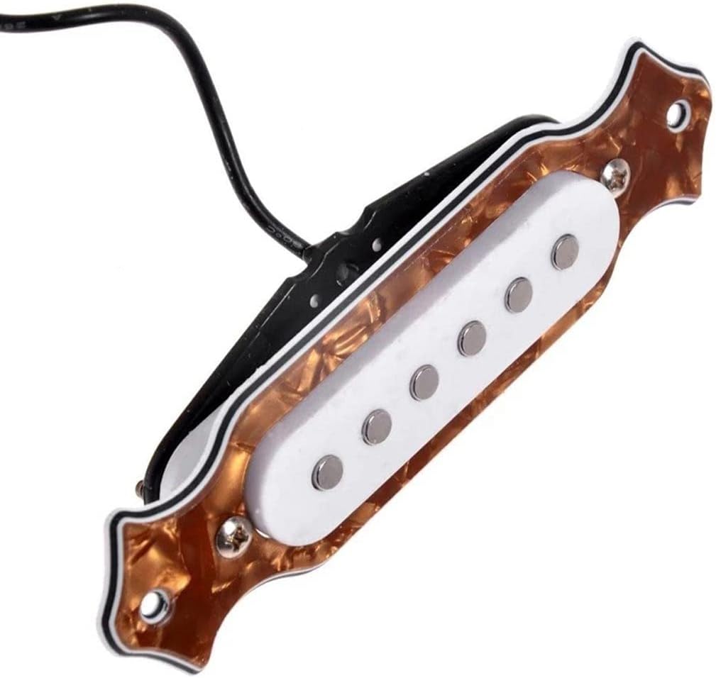 JSEIAJB 6-string Single Coil Acoustic Guitar Soundhole Pickup with Volume & Tone Pots