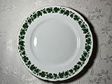 Porcelaine Bavaria Assiette plate motif feuilles de vigne avec bord doré, Romantica, Thomas porcelaine, diamètre 24 cm, profondeur 2,5 cm