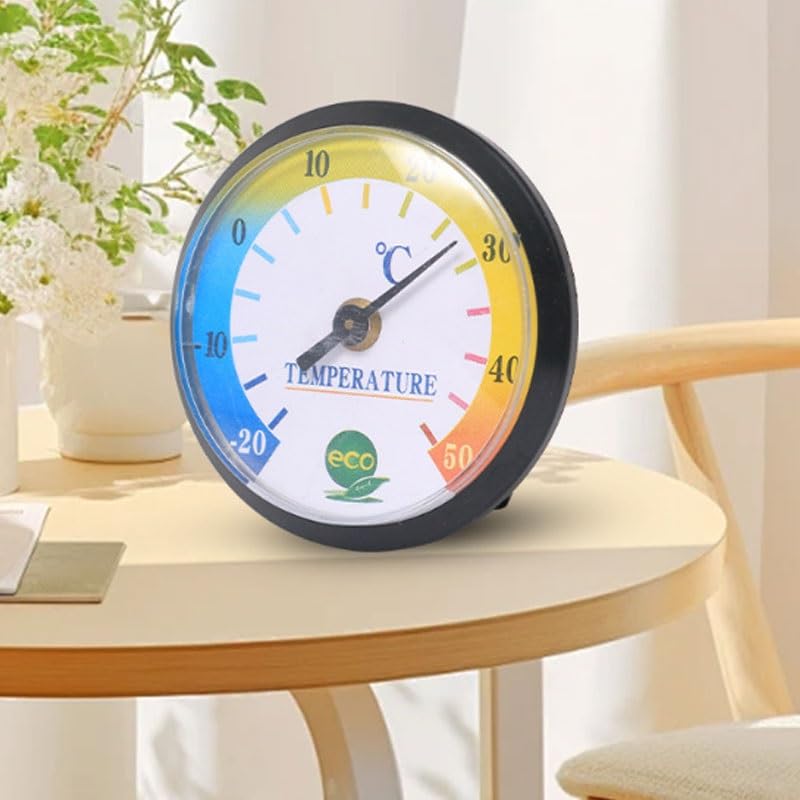 Dial Pointer Type Thermometer Wall Mounted Indoor Temperature Gauge for Office Study Rooms