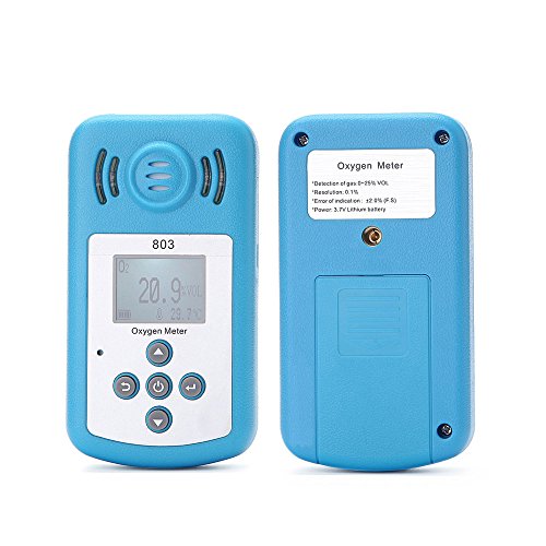 Oxygen Detector, KKmoon Oxygen Meter Portable Oxygen(O2) Concentration Detector with LCD Display and Sound-light Alarm - Thumbnail 5