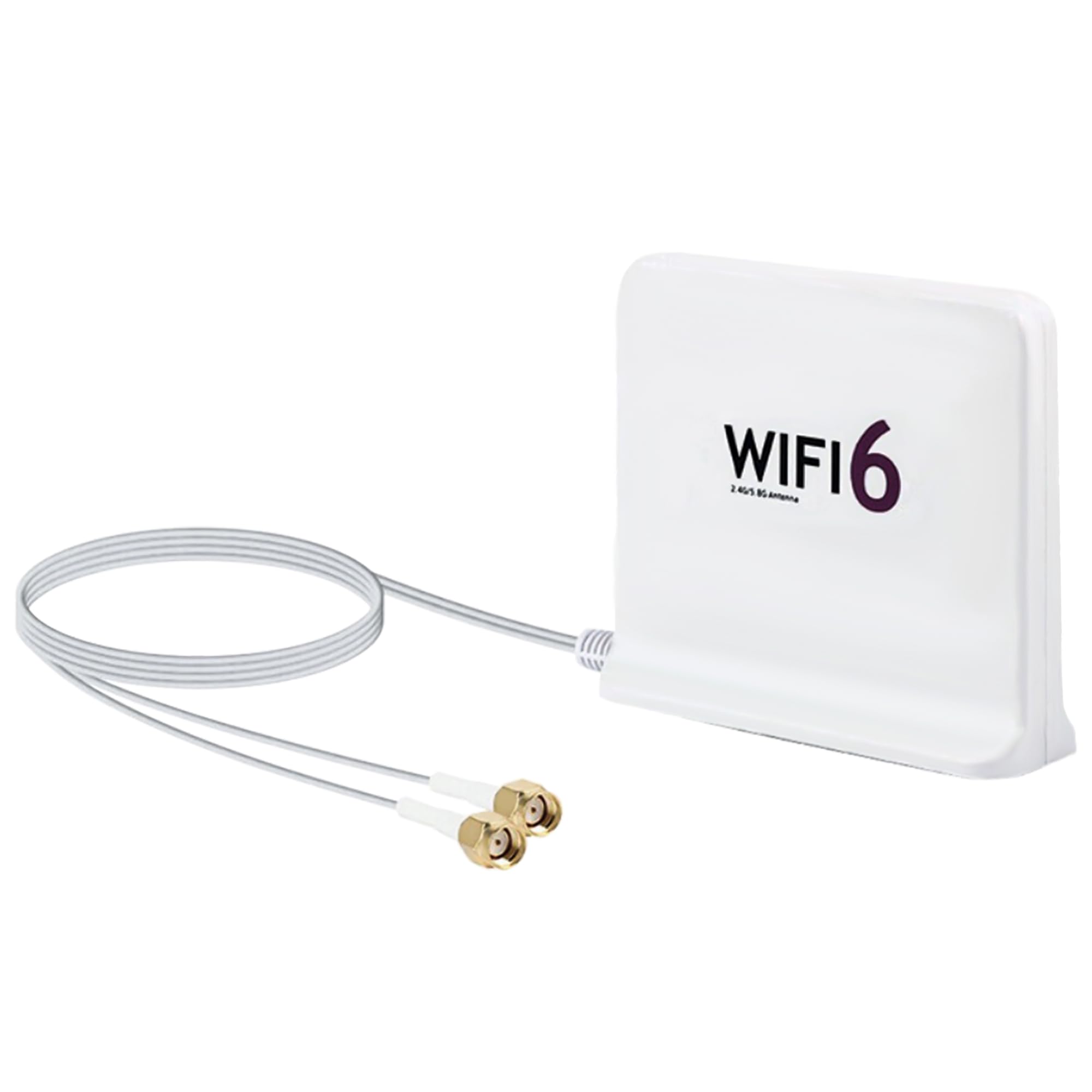 12dBi High Gain WiFi 6E Antenna with Magnetic Base - Tri-Band 2.4GHz/5.8GHz/6GHz for PC/Router, 3FT RG174 Cable, RP-SMA Connector