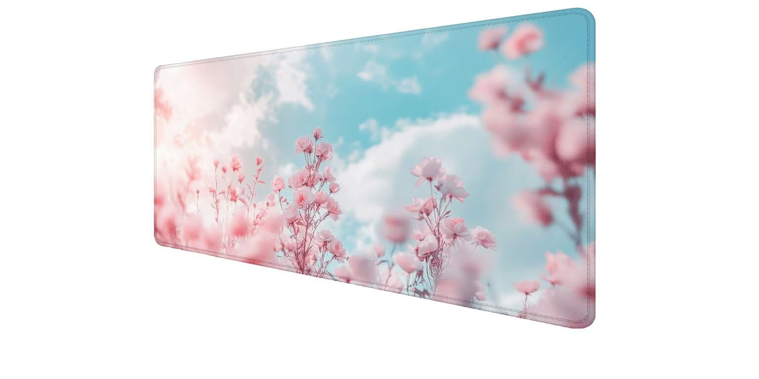 Desk mat fleurs tapis de souris XXL pour bureau PC et ordinateur - 8