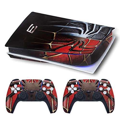 PS5 Skin for Console and Controller Skin Vinyl Sticker Decal Cover for Playstation 5 Console and Controllers - Compatible with Playstation 5 Digital Edition - Spiderman - Thumbnail 3
