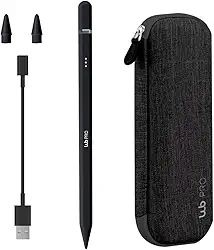 Caneta Pencil PRO WB Preta Para Apple iPad Sensível à Inclinação, Rejeição de Palma da mão e Display de Bateria acompanha estojo protetor Preto