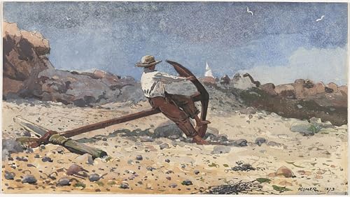 Toile murale Garçon à l'ancre Winslow Homer 60x90cm pour salon