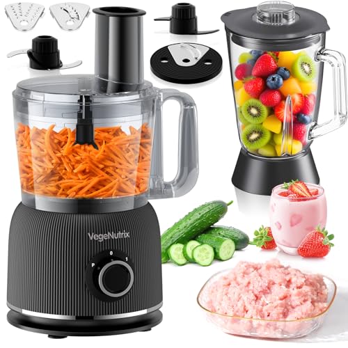 Comparison: Best Blender Processor Combo 10 Food Processor and Blender Combo, 88 oz Food Chopper for Meat, Vegetable and Dough, 70 oz 600W Glass Jar Blender with 2 Speeds and Pulse for Smoothie, Nutrient Extractions, and More