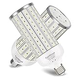 FanNicoo 2 Pack 500W Equivalent LED Corn Light Bulb 5500 Lumen 6500K 60W Large Area Cool Daylight Wh