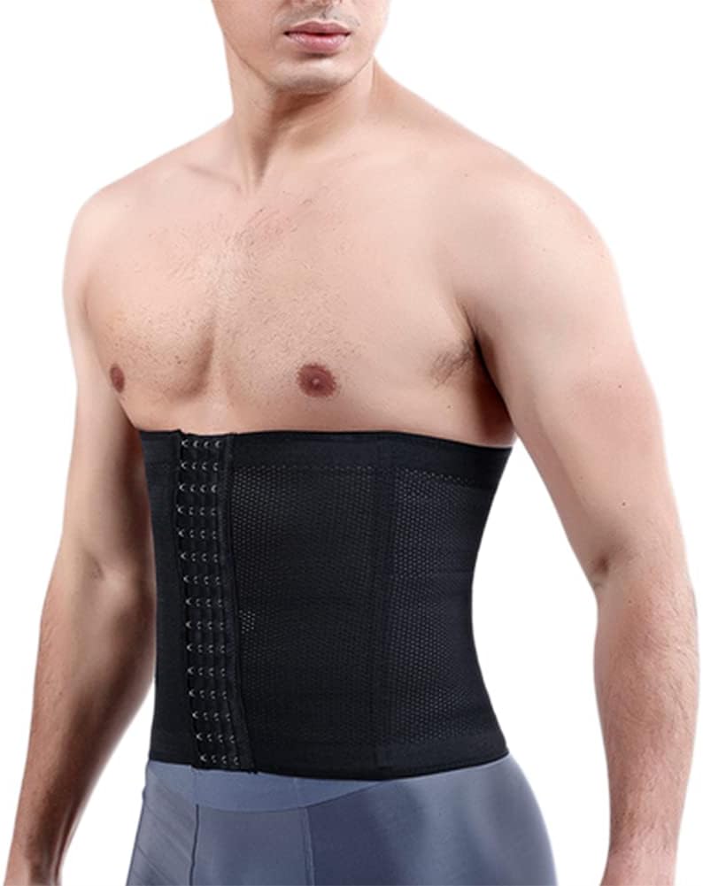 Elastic Compression Waist Trainer Trimmers Wrap Belt Support Corset Slimming Lumbar Breathable Men