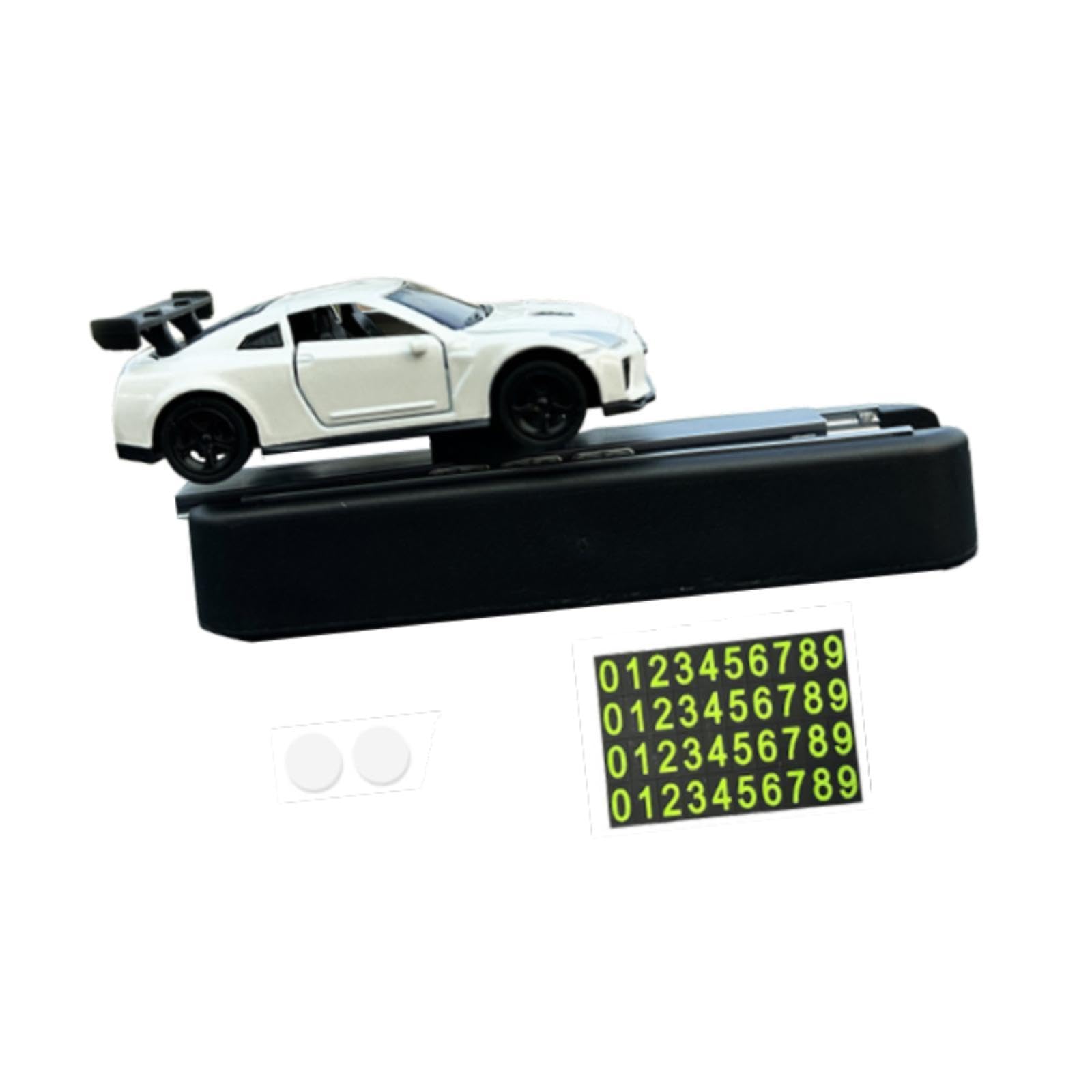 1/64 Car Model Toy with Parking Number Plate Ornament Automotive Accessories White | Toys & Hobbies | Diecast & Toy Vehicles | Cars, Trucks & Vans | Contemporary Manufacture