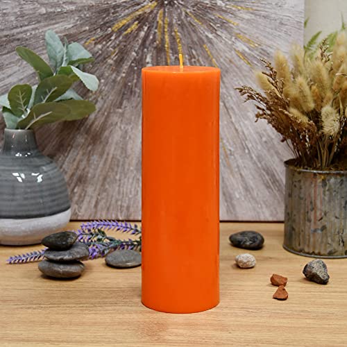 Zest Candle Pillar Candle, 3 By 9-Inch, Orange #TOP1