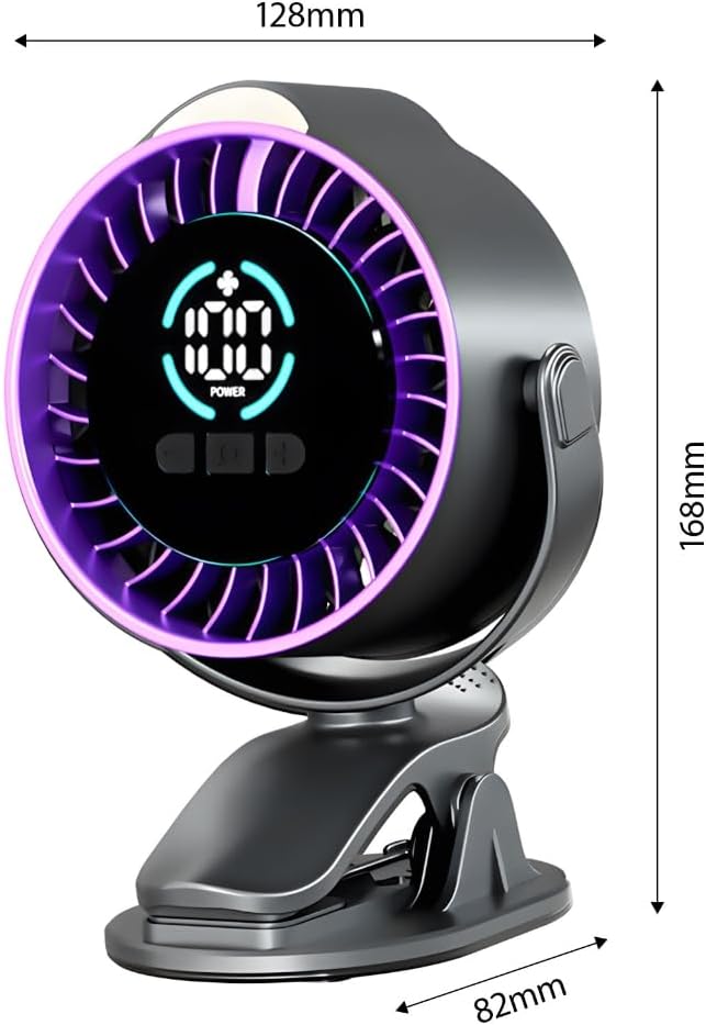 Multiple Use Small Fan Combined Night Light 13cm Size Great For Office Dorm